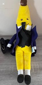 Aldi banana with top hat soft toy