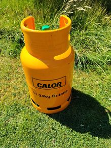 Calor Butane Gas Bottle, half full.
