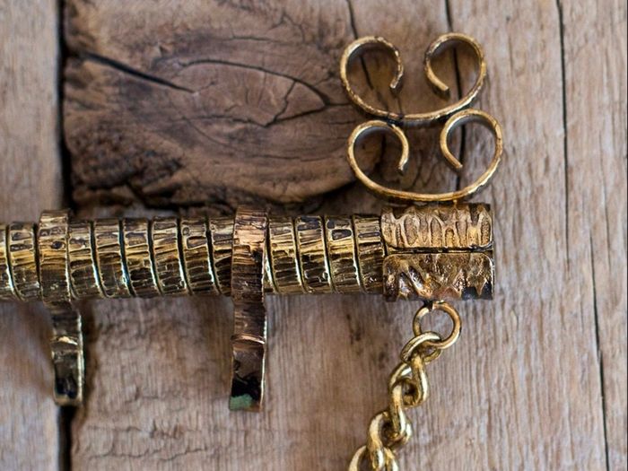 Vintage Brass Key Rack, Brass Key Holder, Keys Organizer, Brass Key Hanger