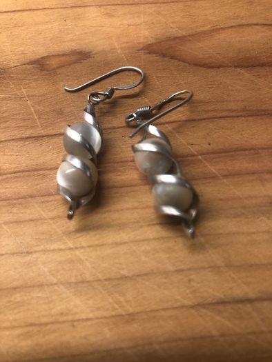 silver earrings