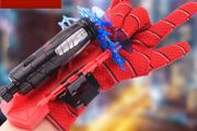 Disney Spiderman Figures Iron Man Captain America Glove Launcher Set Toys Hero Wrist Cosplay Hulk Model Soft Bullet Boy Gifts