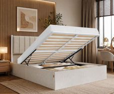 King Hydraulic Lift Ottoman Storage Bed