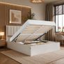 Double Bed Hydraulic Lift System  Ottoman Storage Image 2
