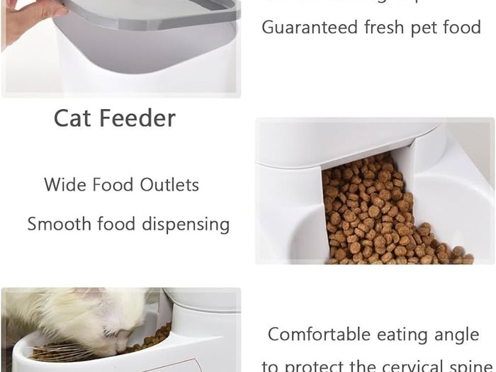 NEW SALE | Automatic Feeder and Waterer Set, Dogs Cats Food Feeder and Water Dispenser 3.8L, 2 in 1 Cat Food Water Dispensers for Small Medium Big Pets
