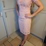 Pink lace effect dress Image 3