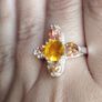 Silver 925 ring with citrines. Image 2