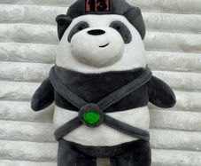 Miniso Cartoon Network We Bare Bears Ninja Panda Bear Plush approx. 9" Used Dirty Please look at the pictures