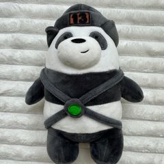Miniso Cartoon Network We Bare Bears Ninja Panda Bear Plush approx. 9" Used Dirty Please look at the pictures