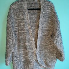 Zara knit oversized grey cardigan M