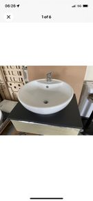 wall hung vanity unit and basin