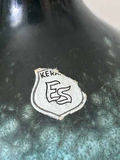 Stunning glazed vintage vase by ES keramik in Germany