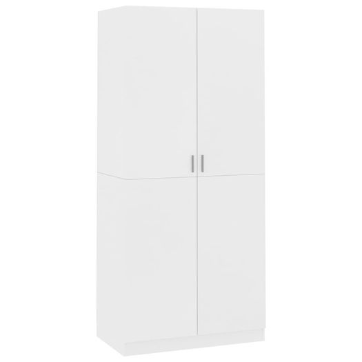 Wardrobe White 90x52x200 cm Chipboard