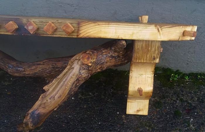 Rustic Driftwood Stove Mantel / Shelf