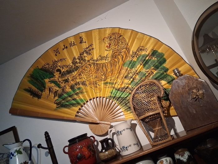 gigantic Mid-century Tiger Fan