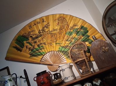 gigantic Mid-century Tiger Fan