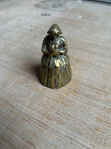 brass miniatures lady and mouse