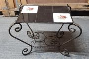 Vintage Wrought Iron Coffee Table / Garden Plant Stand