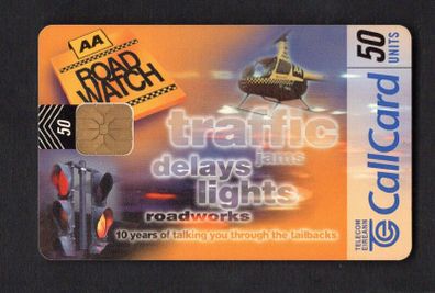 1999 Ireland 50 unit 10 years of the AA providing traffic reports and accident information (ODS3) Call Card Used