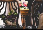 Lavender chair/ pew ends