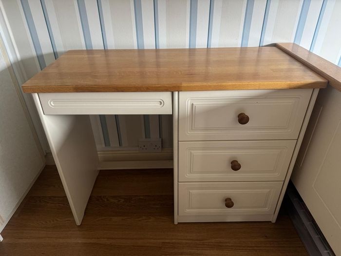 Single Wooden Bed with matching Desk and Locker