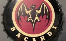 Bacardi Bottle cap wall display