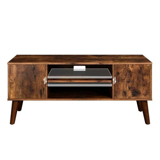 Retro Lowboard, TV Shelf, TV Table, TV Cabinet in 50/60s Look, Retro Furniture for Your Flat Screen, Game Consoles, Living Room, Office, Wood Look