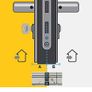 Yale 30X30 High-Security Lock Cylinder , Gold, 4 keys Image 3
