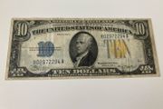 1934 A 10 Dollars Silver certificate Yellow Seal Rare