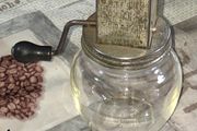 Beautiful Rare Old Androck Uniform Nutmeat Chopper with a Glass Jar Postage Available
