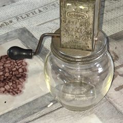 Beautiful Rare Old Androck Uniform Nutmeat Chopper with a Glass Jar Postage Available