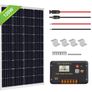 120W, 12V Solar Panel Kit with 20 A Solar Charge Controller and 5 m Solar Cable and Z Mounts for RV Boat Motor-home Image 2