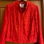Preen ladies designed red bomber lace jacket Image 2