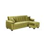 Sofa Bed with Storage & Pouffe 210cm Yadhi Lime 3-4 Seater Space Saving Ireland Image 4
