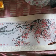 Chinese "Nature themed" Hand painted Silk scroll art