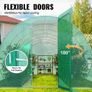 Walk-in Tunnel Greenhouse 27.38x9.5x7.38ft Galvanized Frame PE Cover Green Image 4