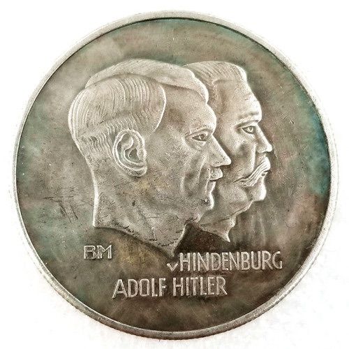 Ww2 Mark German Coin  Hitler Luftwaffe Swastika Nazi Warplane  Reichsmark