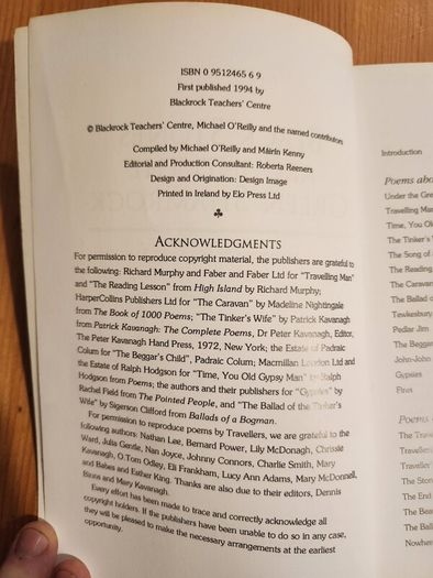Travlers. Black Stones Around The Green Shamrock.  A Poetry Anthology  By And About Travlers. Compiled By Michael O'reilly And Mairin Kenny. First Edition Paperback In Good Condition.