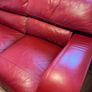 Red Leather 2 Seater Couch Image 6