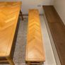 Dining room table, chairs and bench Image 2