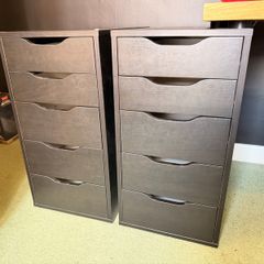 2x IKEA Alex Drawers Black