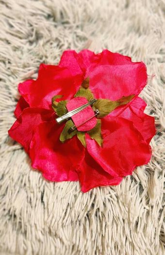 Vibrant Pink Flower Hair Clip  Bold & Beautiful