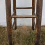 Vintage Rustic Wooden Bar Stool Image 4