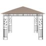 Gazebo with Mosquito Net and String Lights 3x3x2.73 m Taupe 180 g/m Sq Image 5