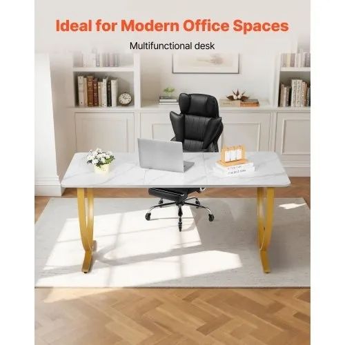 Executive Desk, 160 cm W x 80 cm D Large Office Desk, Modern Computer Table Conference Meeting Room Table