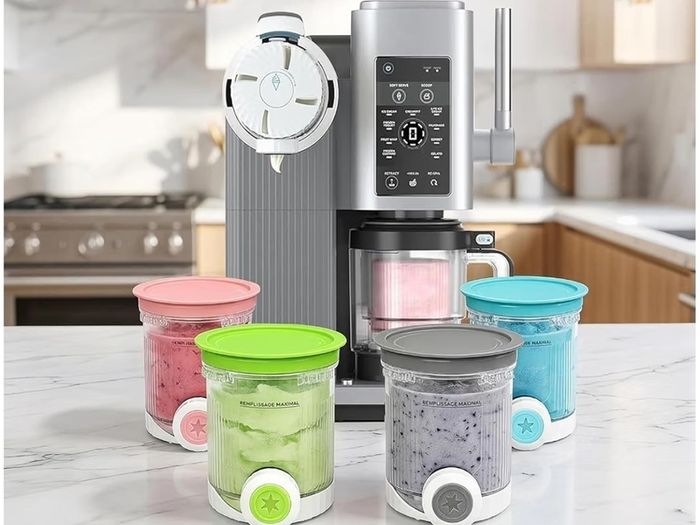 Pack of 4 Replacement Pint Containers for Ninja Swirl CREAMi NC701EU