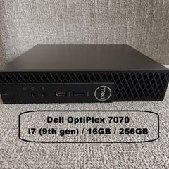Dell OptiPlex 7070 Micro PC | i7 (9th gen) | 16GB | 256GB | WiFi | Win11
