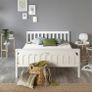 Sleek Elegant White Bed Frame Free P&p (multiple Sizes) Image 3