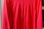 Neon Coral Zip Fleece Jacket Size Large BNWT