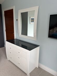 White 3 Drawer Dresser and Matching Mirror