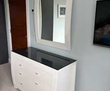 White 3 Drawer Dresser and Matching Mirror